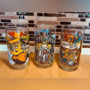 Vintage Henson Associates, Inc. 1981 The Muppets Collectable Promo Glasses